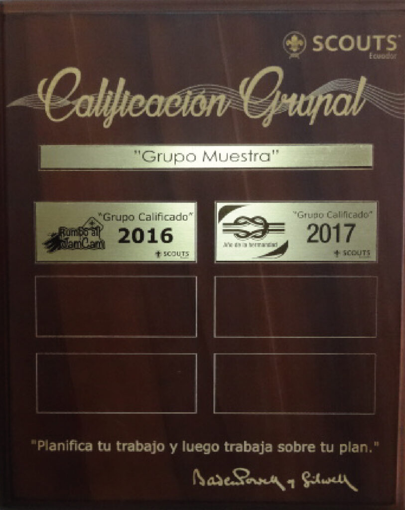proceso de Calificación Grupal 2017