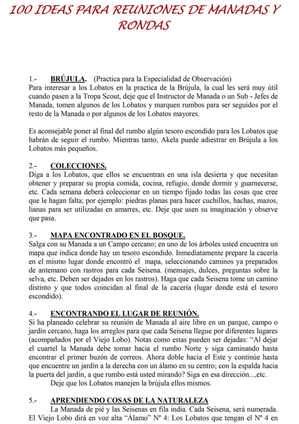 100 ideas para manadas