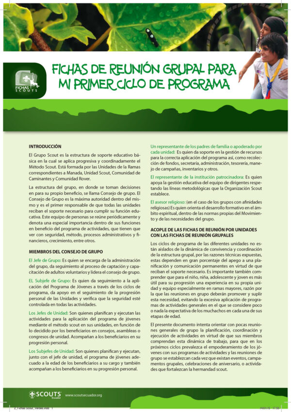 2 Fichas Scout Verdes