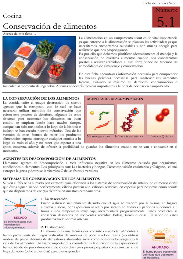 5.1 Conservacion de alimentos y Recetas sencillas