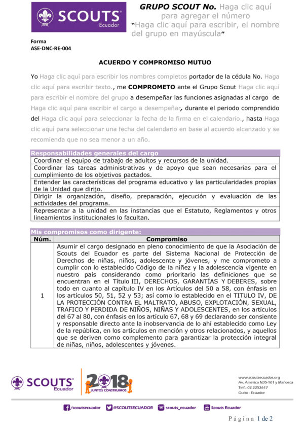 ACUERDO COMPROMISO DIRIGENTES