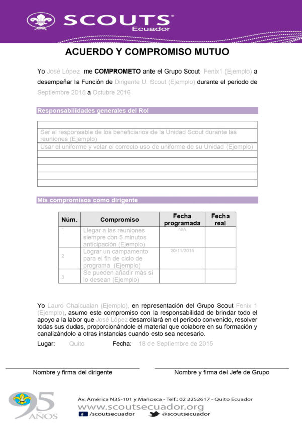 Acuerdo compromiso mutuo