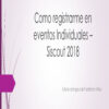 Como registrarte en eventos Individuales SIscout 2018 - Tutorial