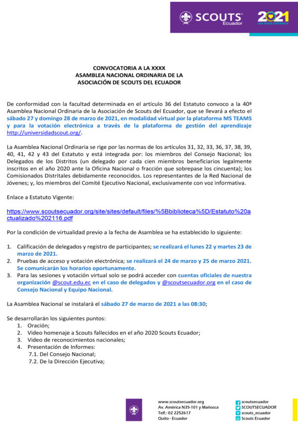 Conv Asamblea Nacional 2021 Virtual FN