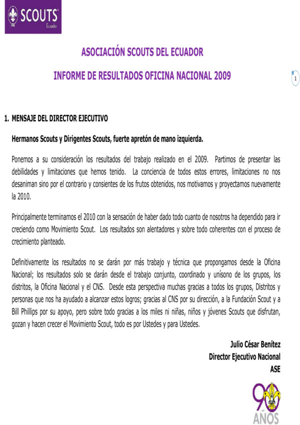 Informe de Resultados 2009