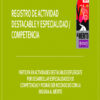 REGISTRO DE ACTIVIDAD DESTACABLE y especialidad - competencia